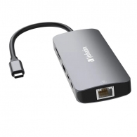 Многопортовый Адаптер Verbatim CMH-09/ USB-С/ 2xUSB-A 3.2/ 1xUSB-A 3.2(Gen 2)/ 2xUSB-C 3.2(Gen 2)/ HDMI/ RJ45/ SD/ microSD thumbnav 4