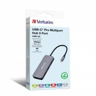 Многопортовый Адаптер Verbatim CMH-09/ USB-С/ 2xUSB-A 3.2/ 1xUSB-A 3.2(Gen 2)/ 2xUSB-C 3.2(Gen 2)/ HDMI/ RJ45/ SD/ microSD thumbnav 6