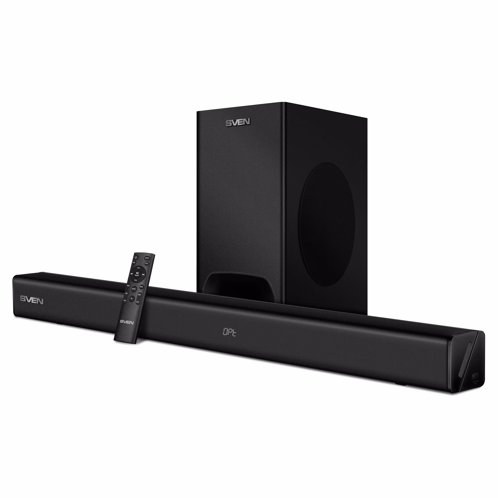 Саундбар с беспроводным сабвуфером SVEN SB-2400DD Black  / 400W RMS / Bluetooth 