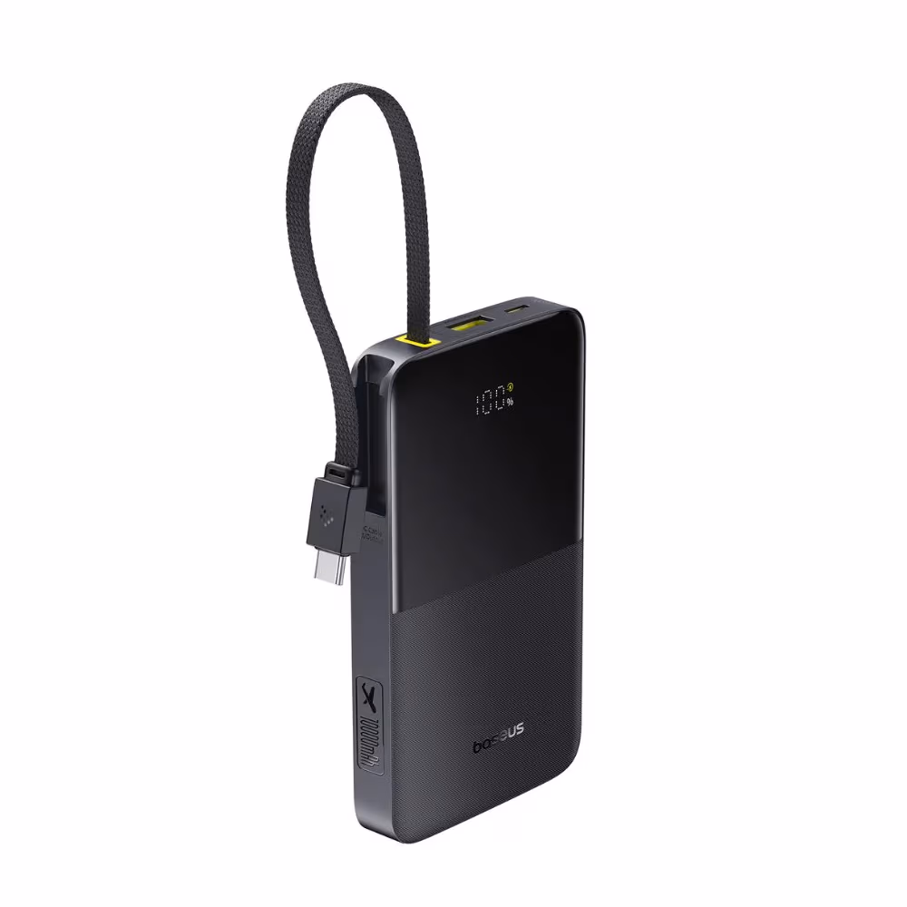 Внешний аккумулятор Baseus Power Bank 10000mAh 22.5W with Cable Type-C 0.3m, EnerFill FC51 Bipow2 Pro Digital Display , Cosmic Black