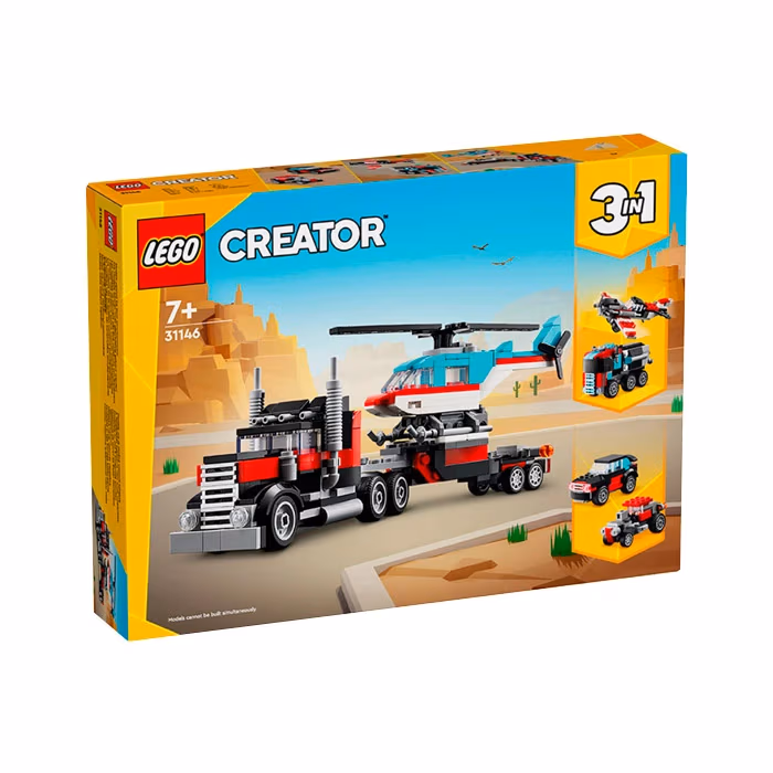 Lego Creator 3-в-1 Бортовой грузовик с вертолетом 31146