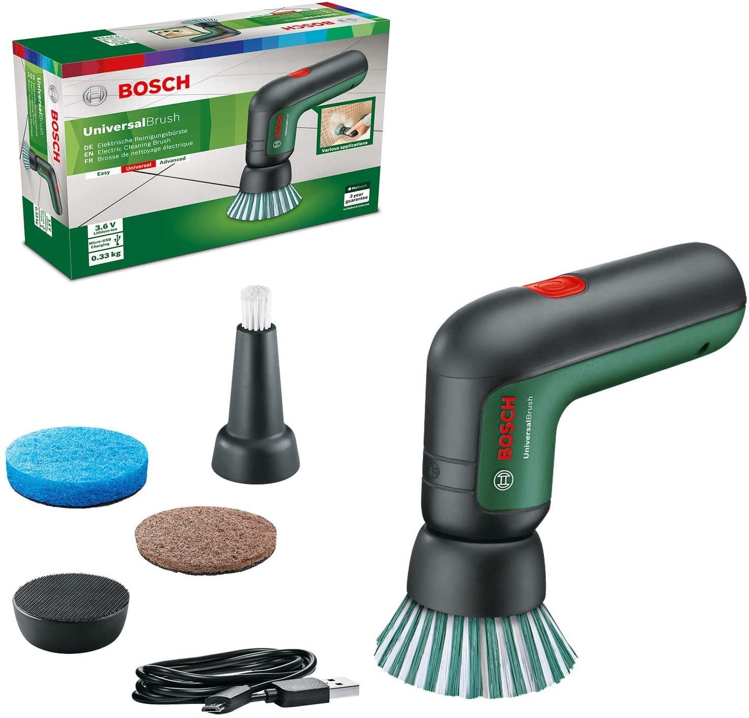 Аккумуляторная щетка для очистки Bosch UniversalBrush, 06033E0000 Венгрия photo 1 Аккумуляторная щетка для очистки Bosch UniversalBrush, 06033E0000 Венгрия photo 1
