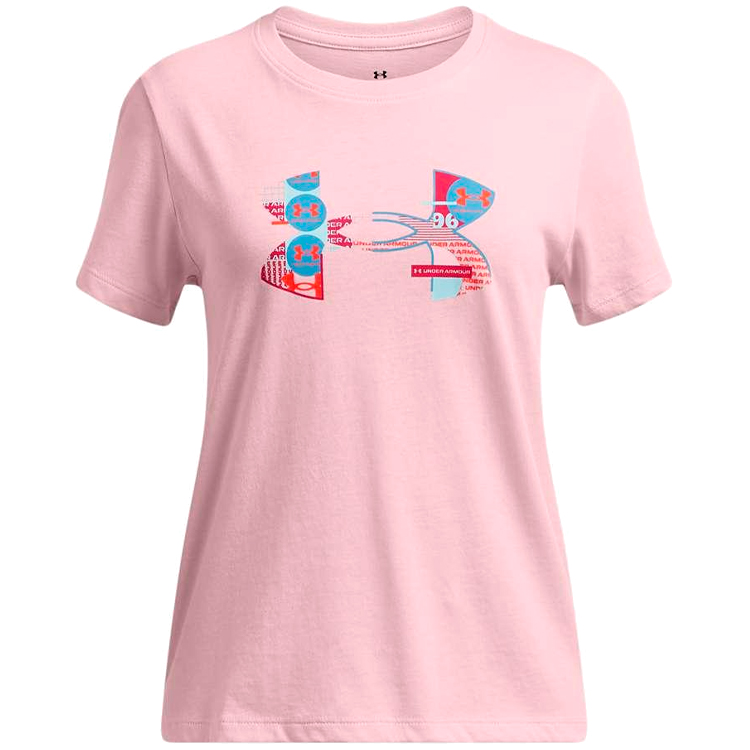 Tricou Under Armour UA Big Logo UA Fill SS / Femei / M / Roz photo 3