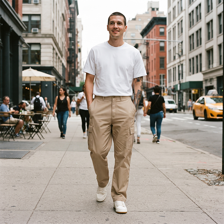 Брюки Nike M NK CLUB CARGO PANT 38-32 Бежевый Мужской photo 6