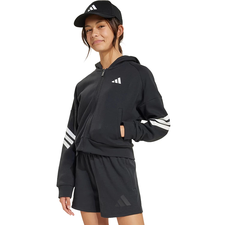 Hanorac Adidas JG FI 3S FZ / Femei / 128 / Negru photo 1 Hanorac Adidas JG FI 3S FZ / Femei / 128 / Negru photo 1