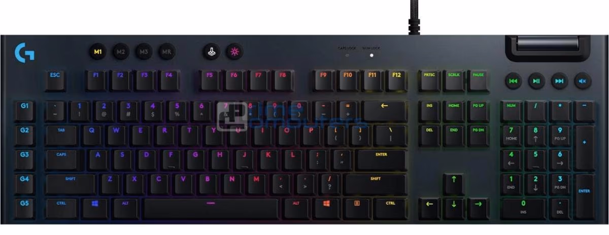 Logitech Gaming Mechanical Keyboard G815 LIGHTSYNC RGB, GL Tactile, Low Profile, 5 Dedicated G-Keys, 2x USB ports, USB, Black 