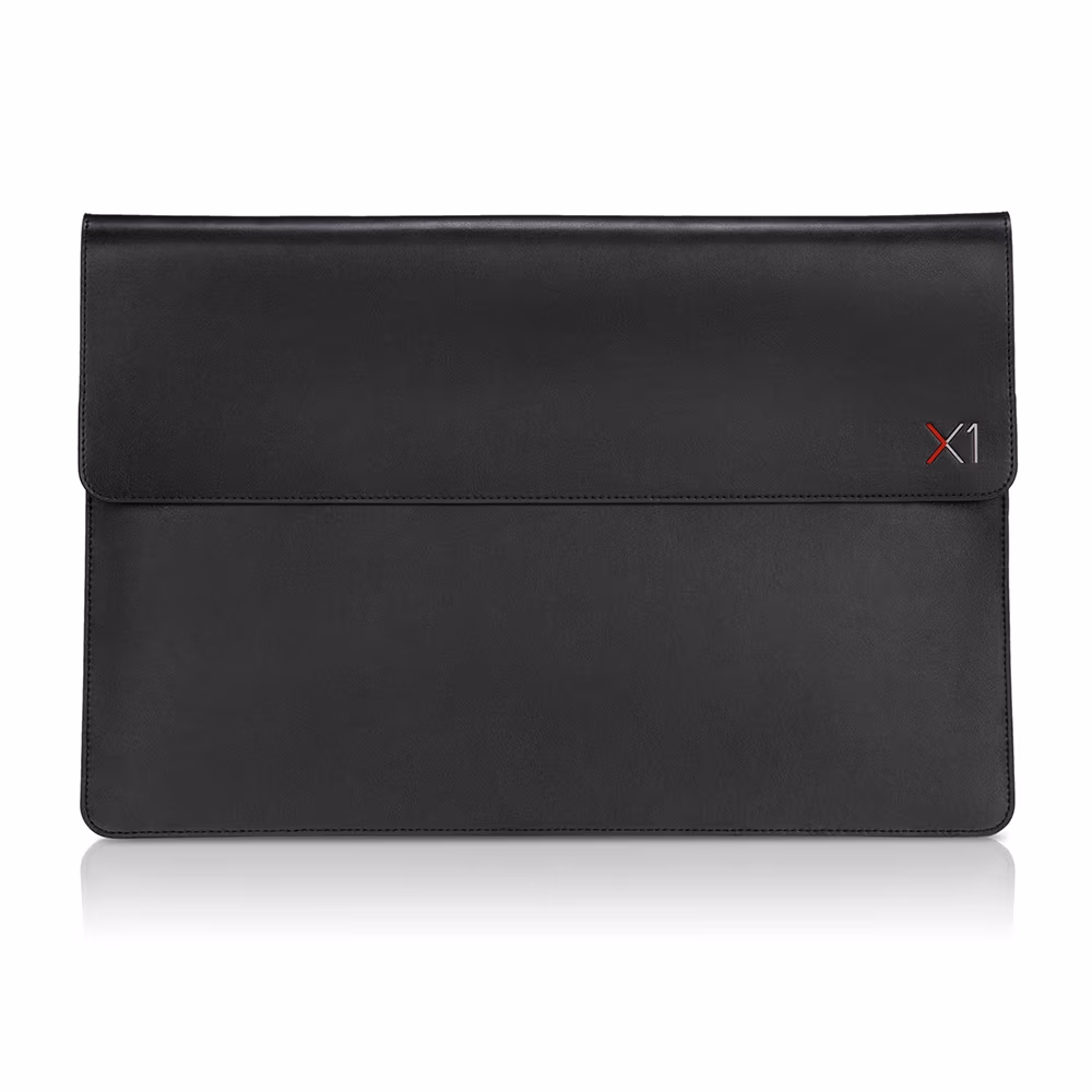14" NB Bag - Lenovo ThinkPad X1 Carbon/Yoga - Leather Sleeve by Targus, Magnetic closure, Back slip pocket, Black. 
