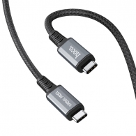 Cable  USB-C to USB-C HOCO “US01”,  1.2m,  Black, USB3.1 GEN2 up to PD100W charging power for laptop, 10Gbps, Charging Data Cable, 4K 60Hz HD screen mirroring, E-marker chip, Outer material: Nylon braid + Aluminum alloy. thumbnav 1