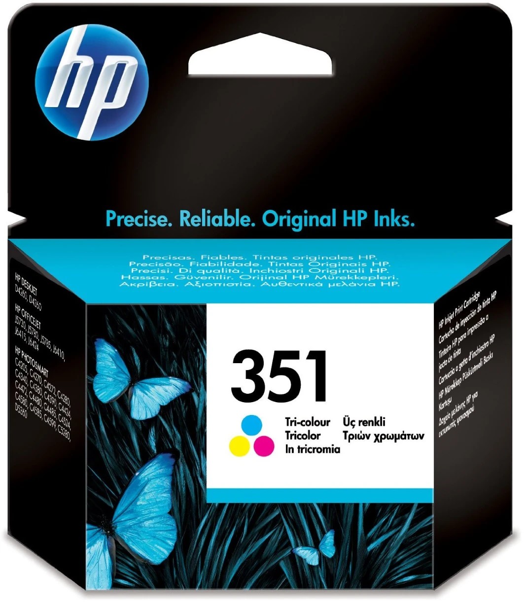 HP 351 (CB337EE) Tri-color Ink Cartridge for HP DESKJET D4260, D4360 OFFICEJETJ5730, J5780, J5785, J4610, J6415, J6424, PHOTOSMART C4205, C4270, C4272, C4280, C4340, C4380, C4390, C4424, C4472, 170 p. photo 2