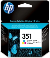 HP 351 (CB337EE) Tri-color Ink Cartridge for HP DESKJET D4260, D4360 OFFICEJETJ5730, J5780, J5785, J4610, J6415, J6424, PHOTOSMART C4205, C4270, C4272, C4280, C4340, C4380, C4390, C4424, C4472, 170 p. thumbnav 2