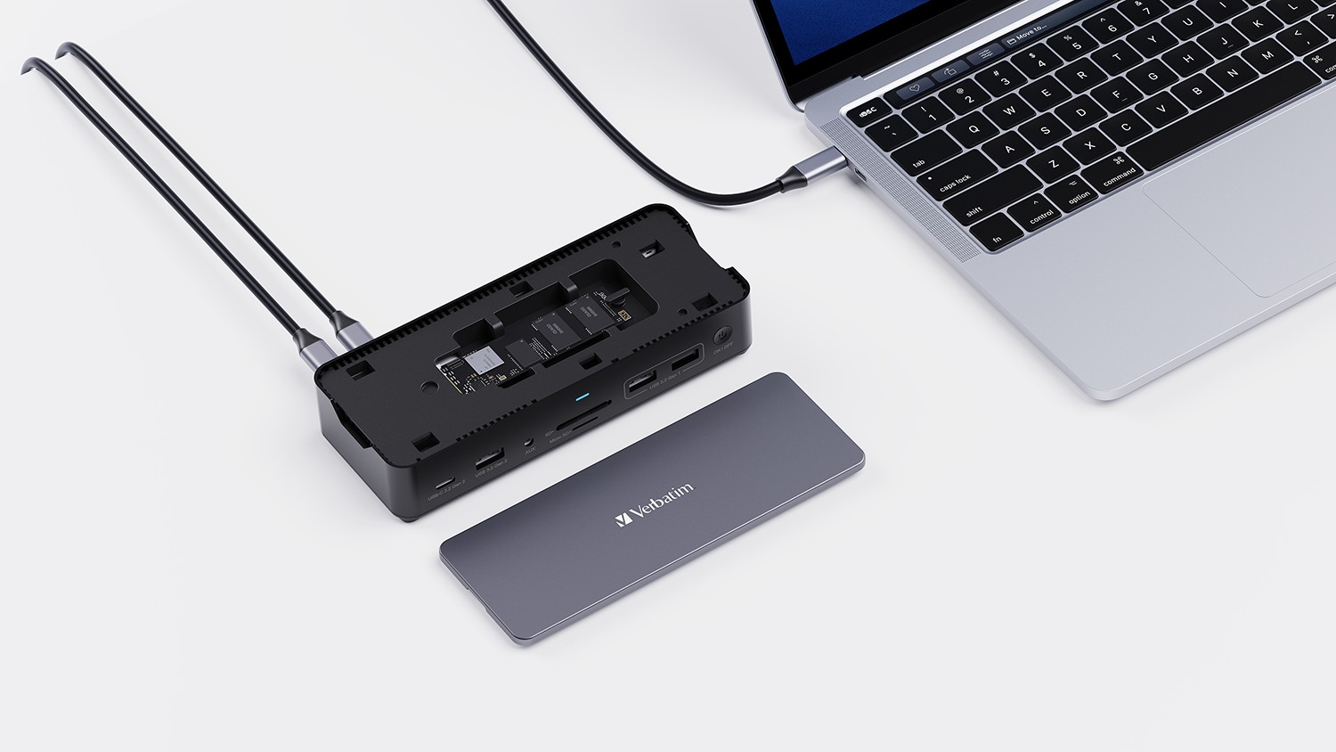 Doc-Station Verbatim USB-C Pro CDS-15S wtih M.2 NVMe slot, 15 ports photo 3