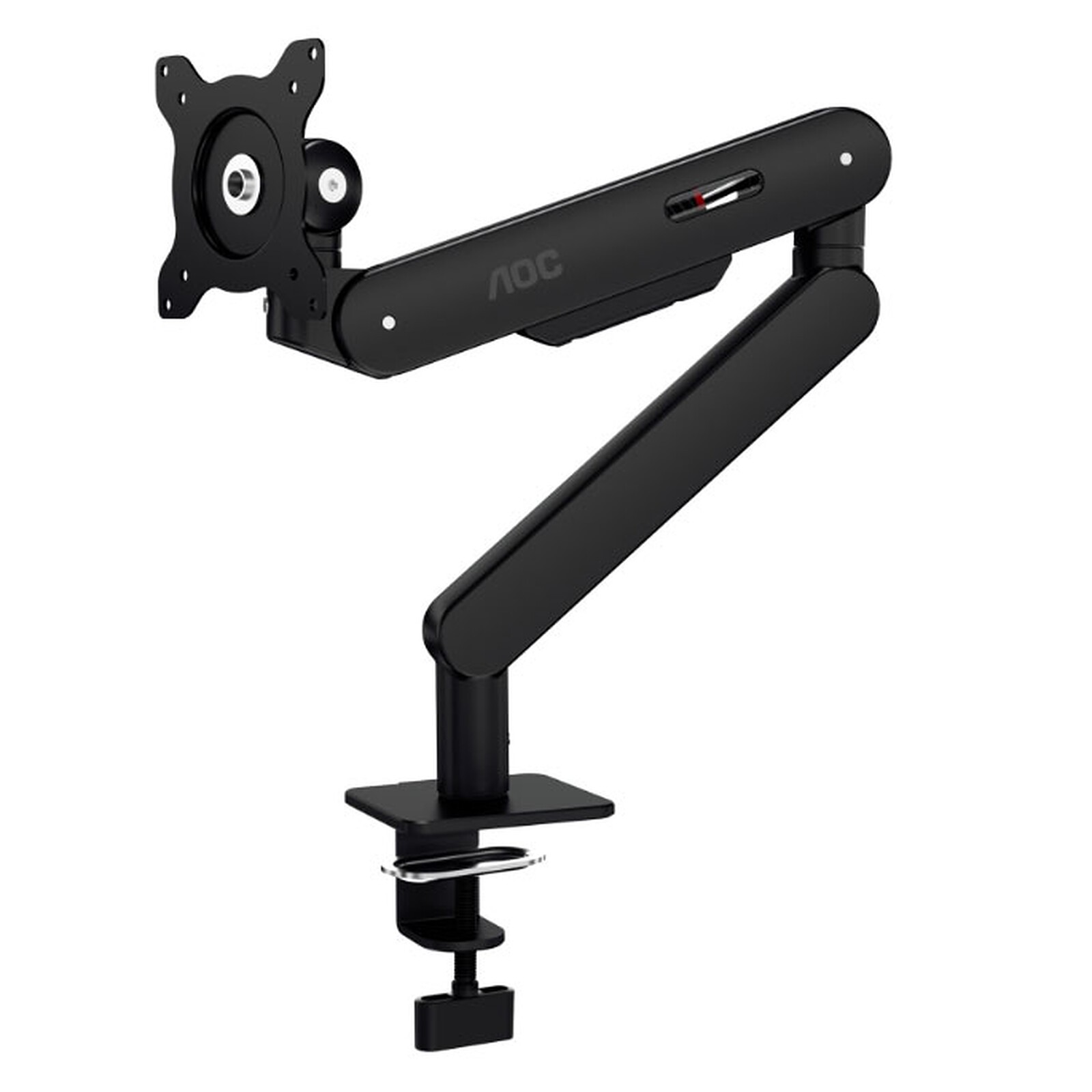 Arm for 1 monitors 17”-34” -  AOC AM400B Black, Desk Clamp/Grommet, Aluminum structure, Mechanical Gas Spring System, Height adjustment, Max.Load: 2-9kg, Tilt: '-90°~+85°, Swivel:180°, Rotation:360°, Hidden cable management, VESA 75/100 photo 4