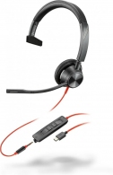 Casti Poly Blackwire 3315 / USB-C / Black thumbnav 1