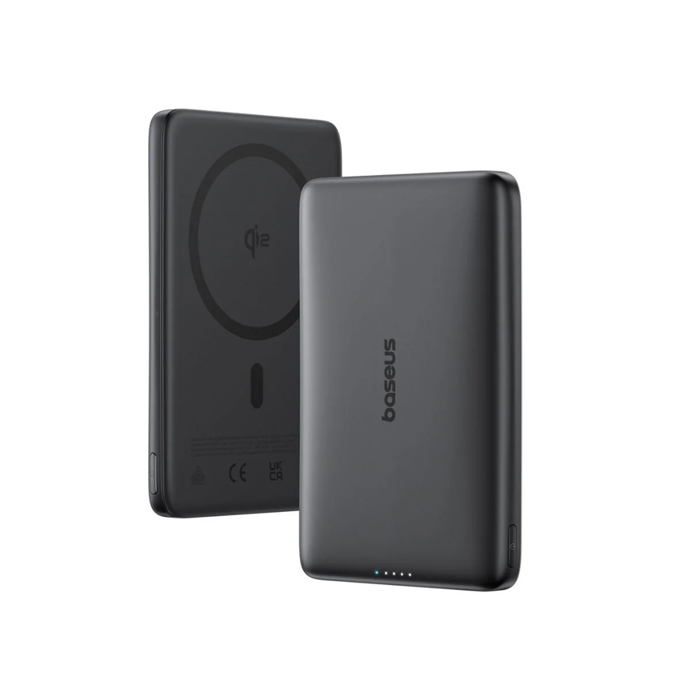 Внешний аккумулятор Baseus Power Bank 10000mAh 27W with Cable Type-C 0.3m, PicoGo AM41 Ultra-Slim Qi2 Magnetic, Cosmic Black photo 2