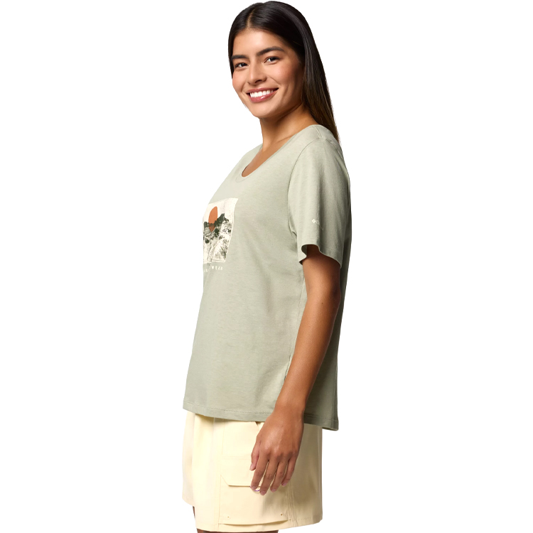 Футболка Columbia Ruby Springs Graphic Scoop Neck Short Sleeve Shirt XS Серый Женский photo 3