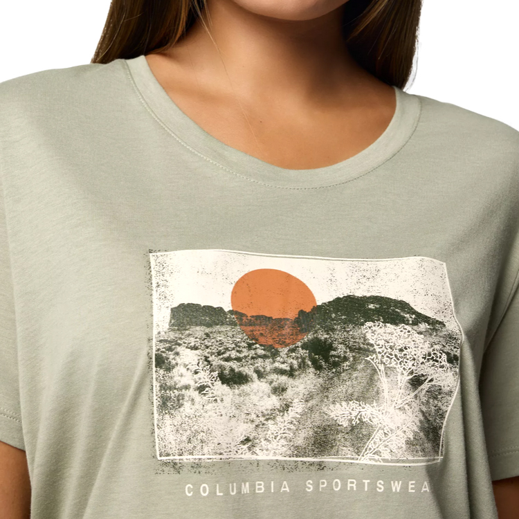 Футболка Columbia Ruby Springs Graphic Scoop Neck Short Sleeve Shirt XS Серый Женский photo 4