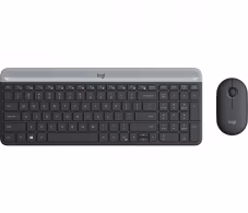 Logitech Wireless Combo MK470 Slim, Keyboard + Mouse, 2.4GHz nano USB receiver, Graphite - RUS