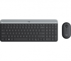 Logitech Wireless Combo MK470 Slim, Keyboard + Mouse, 2.4GHz nano USB receiver, Graphite - RUS thumbnav 1