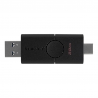 32GB USB3.2 Kingston DataTraveler Duo, USB-A + USB-C, Innovative dual slider casing (Read 100 MByte/s, Write 15 MByte/s) thumbnav 1