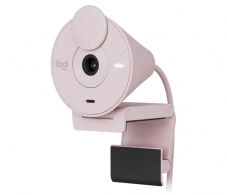 Logitech Brio 300 Full HD webcam, 1080p with auto light correction, noise-reducing mic, and USB-C- ROSE - USB - EMEA28-935