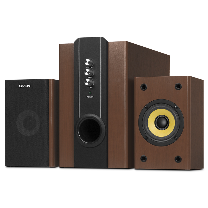 Колонки 2.1 SPS-820 / 38W RMS / Wooden photo 1