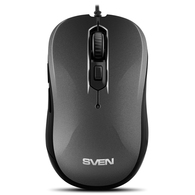SVEN RX-520S, Optical Mouse, Antistress Silent 3200 dpi, USB, Dark Gray thumbnav 1