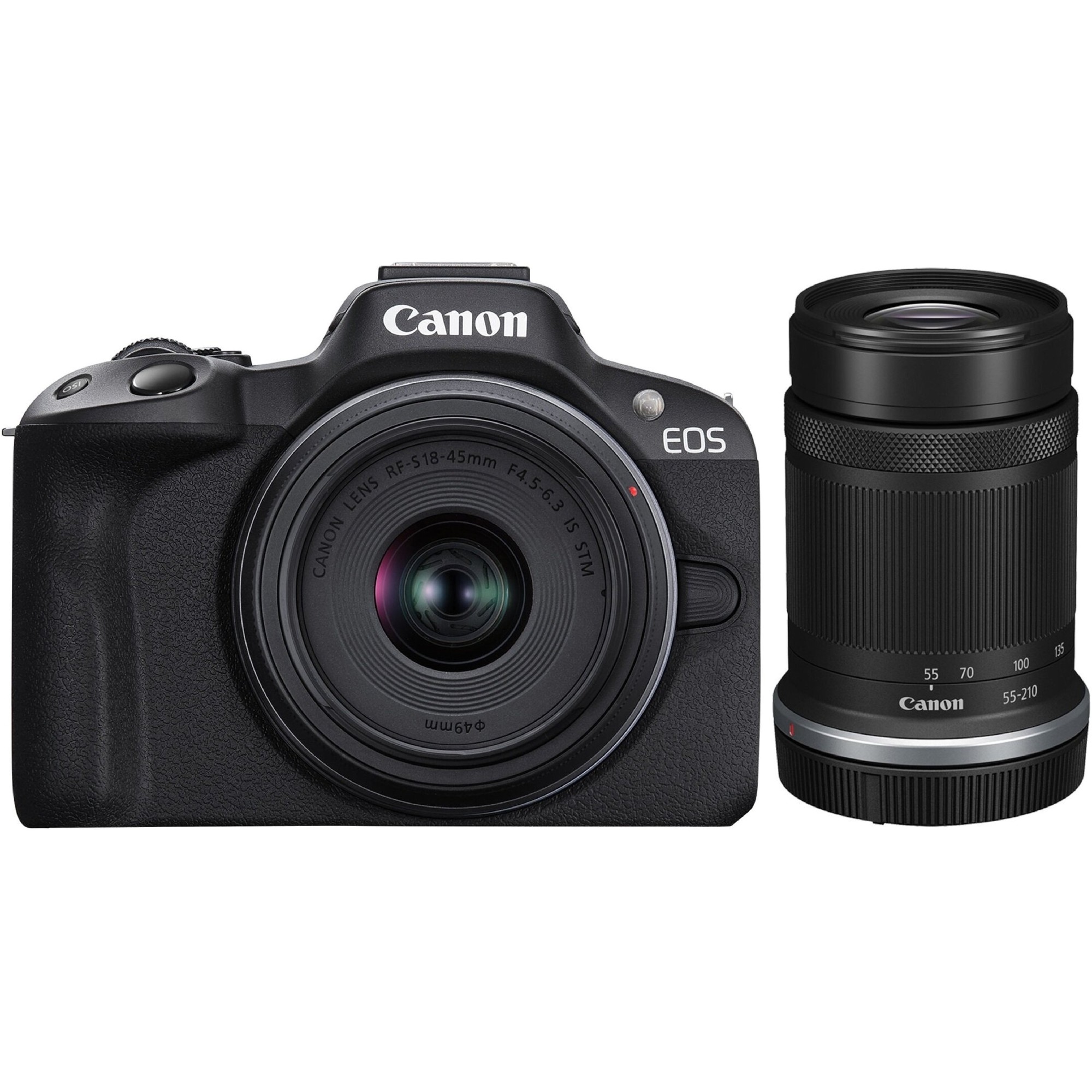 Aparate foto mirrorless CANON EOS R50 + RF-S 18-45 f/4.5-6.3 IS STM + RF-S 55-210 f/5.0-7.1 IS STM Black  (5811C034) photo 1