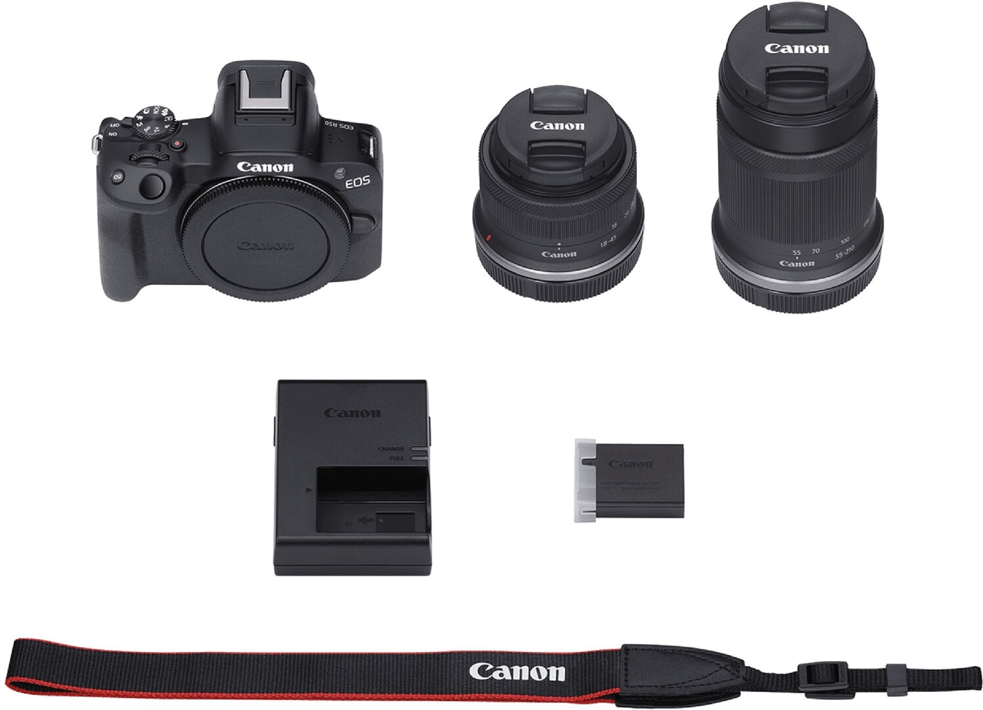Aparate foto mirrorless CANON EOS R50 + RF-S 18-45 f/4.5-6.3 IS STM + RF-S 55-210 f/5.0-7.1 IS STM Black  (5811C034) photo 11
