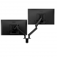 Arm for 2 monitors 17”-34” -  AOC AM420B Black, Desk Clamp/Grommet, Aluminum structure, Mechanical Gas Spring System, Height adjustment, Max.Load: 2-9kg, Tilt: '-90°~+85°, Swivel:180°, Rotation:360°, Hidden cable management, VESA 75/100 thumbnav 2