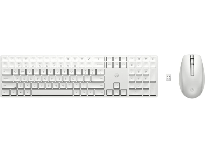 Tastatura si mouse Wireless HP 650, White