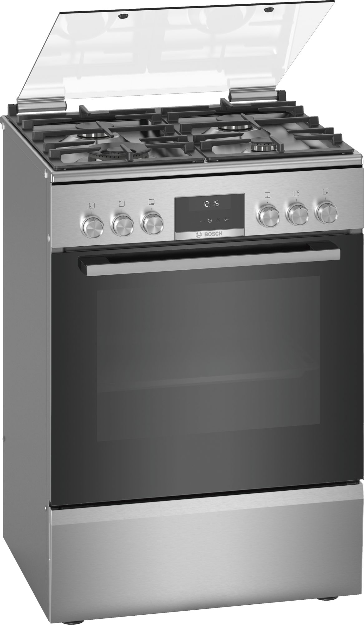Плита газовая Bosch HXS59AI50Q / 4 конфорок / 60 см / Серебристый photo 1 Плита газовая Bosch HXS59AI50Q / 4 конфорок / 60 см / Серебристый photo 1