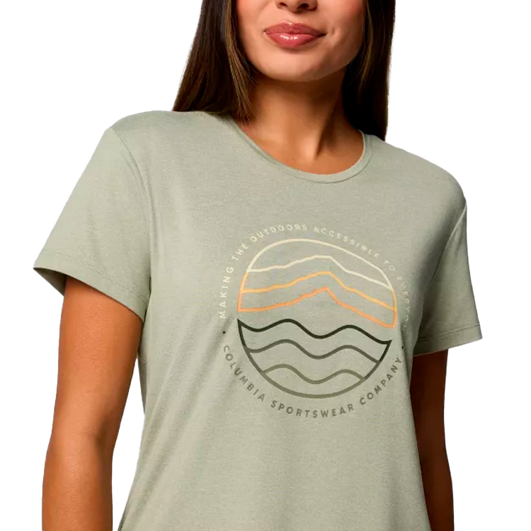 Tricou Columbia Sloan Ridge Graphic SS Tee XS Gri Femei photo 2