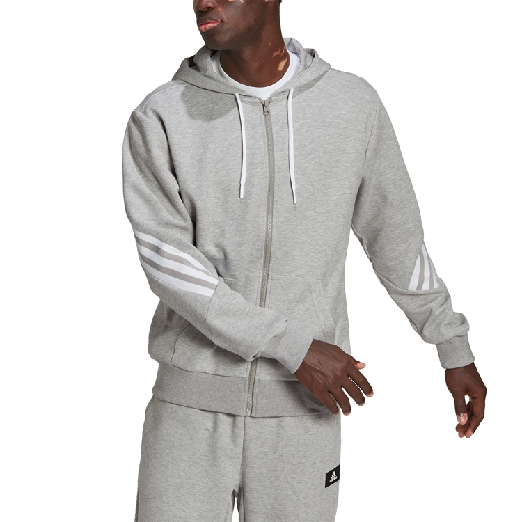 Hanorac pt bărbați Adidas M FI 3S FZ S Gri photo 2