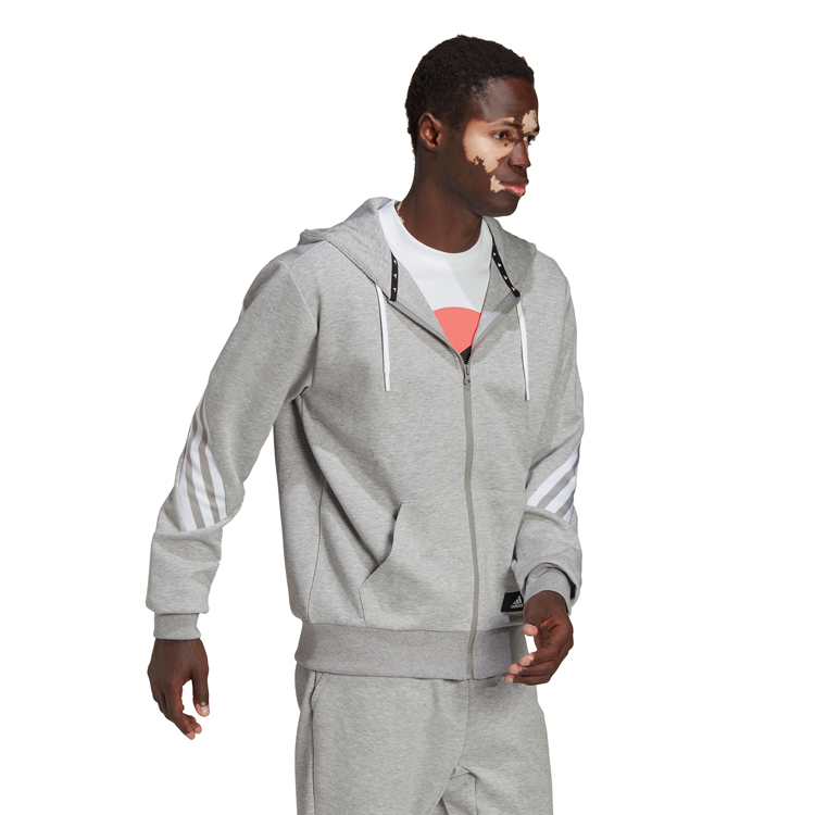 Hanorac pt bărbați Adidas M FI 3S FZ S Gri photo 6
