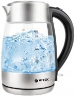 Чайник электрический Vitek VT-7049 TR, 1.7 л, 2000 Вт, Серебристый