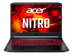 ACER Nitro AN515-55 Obsidian Black (NH.QB0EU.009) 15.6" FHD IPS 144Hz (Intel Core i7-10750H 6xCore 2.6-5.0GHz, 16GB (2x8) DDR4 RAM, 512GB PCIe NVMe SSD+HDD Kit, GeForce RTX3050 4GB GDDR6, WiFi6-AX/BT5, 4cell, HD Webcam, RUS, Backlit, No OS, 2.3 kg) thumbnav 1