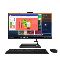 All-in-One PC - 27" Lenovo IdeaCentre 3 27ITL6, 27" FHD IPS 250nits, Intel® Core™ i3-1115G4, 8GB DDR4-3200 SODIMM (2 slots), 256GB SSD M.2 2242 PCIe NVMe, Intel Iris Xe Graphics, noODD, CR, LAN, HDCam, WiFi+BT5, Wireless KB&MS, DOS, Black, 8.7kg. thumbnav 1