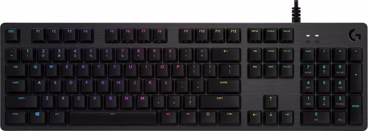 Logitech Mechanical Gaming Keyboard G512 Corded LIGHTSYNC - CARBON - RUS - USB - TACTILE 