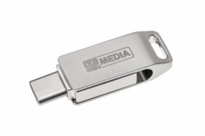 64GB USB2.0  MyMedia (by Verbatim) MyDual USB Drive Metal casing, USB A + USB-C, Strong metal housing with swivel, Reversible connector (Read 20 MByte/s, Write 12 MByte/s) thumbnav 3