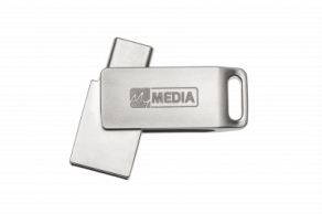 64GB USB2.0  MyMedia (by Verbatim) MyDual USB Drive Metal casing, USB A + USB-C, Strong metal housing with swivel, Reversible connector (Read 20 MByte/s, Write 12 MByte/s) thumbnav 4