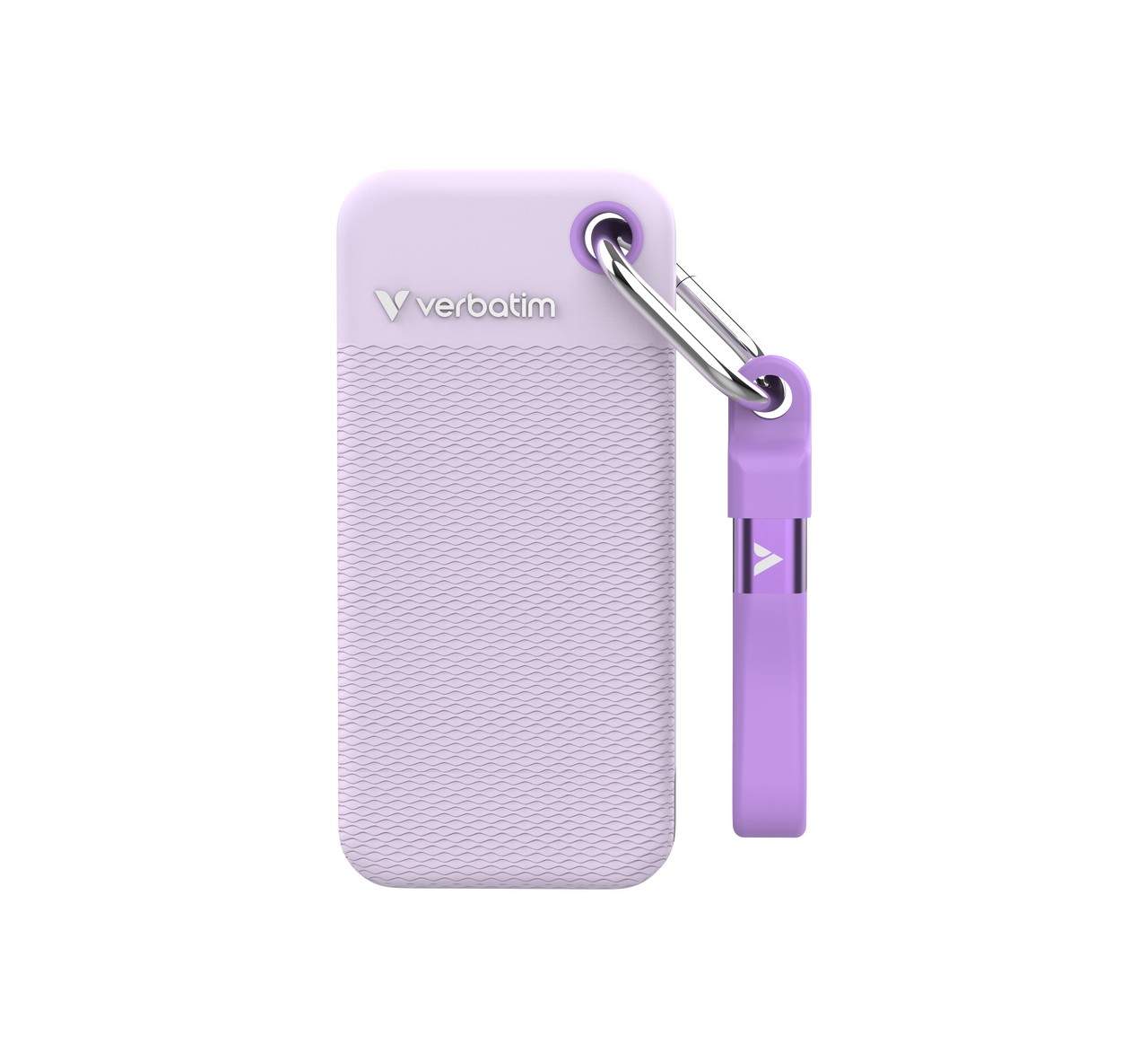 1TB Портативный SSD Verbatim Pocket, Purple with 2 Rubber Sleeves (White & Purple),1000 MB/s photo 2