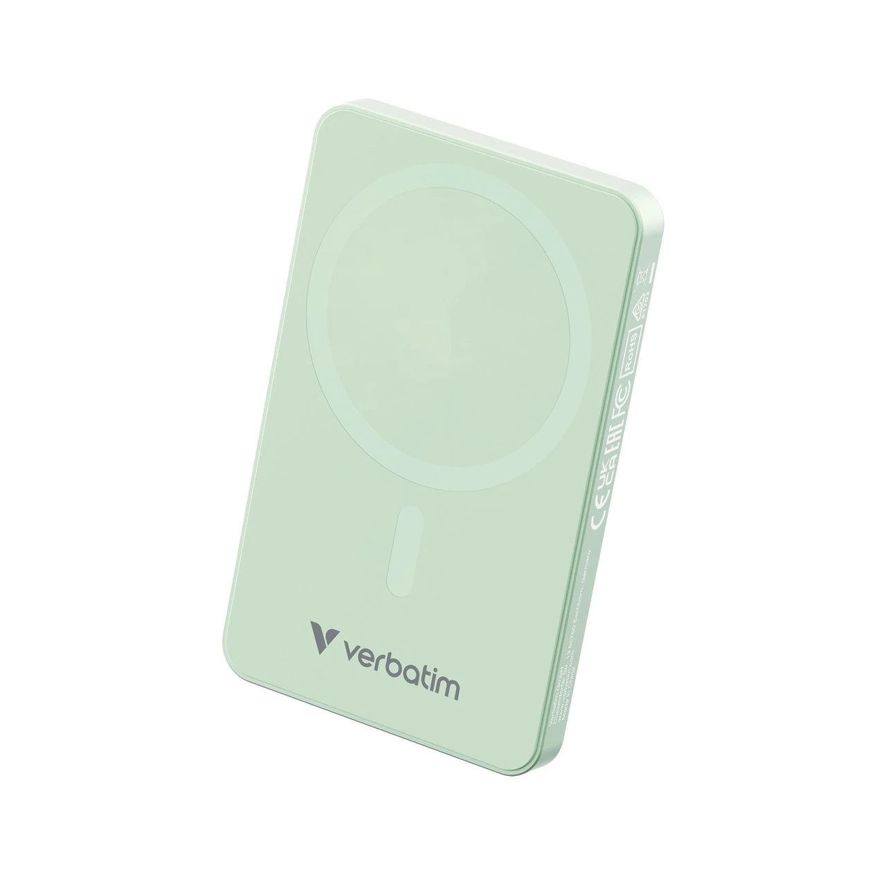 Магнитный беспроводной пауэрбанк Verbatim Charge'n'Go Essentials / 5000 mAh / Green