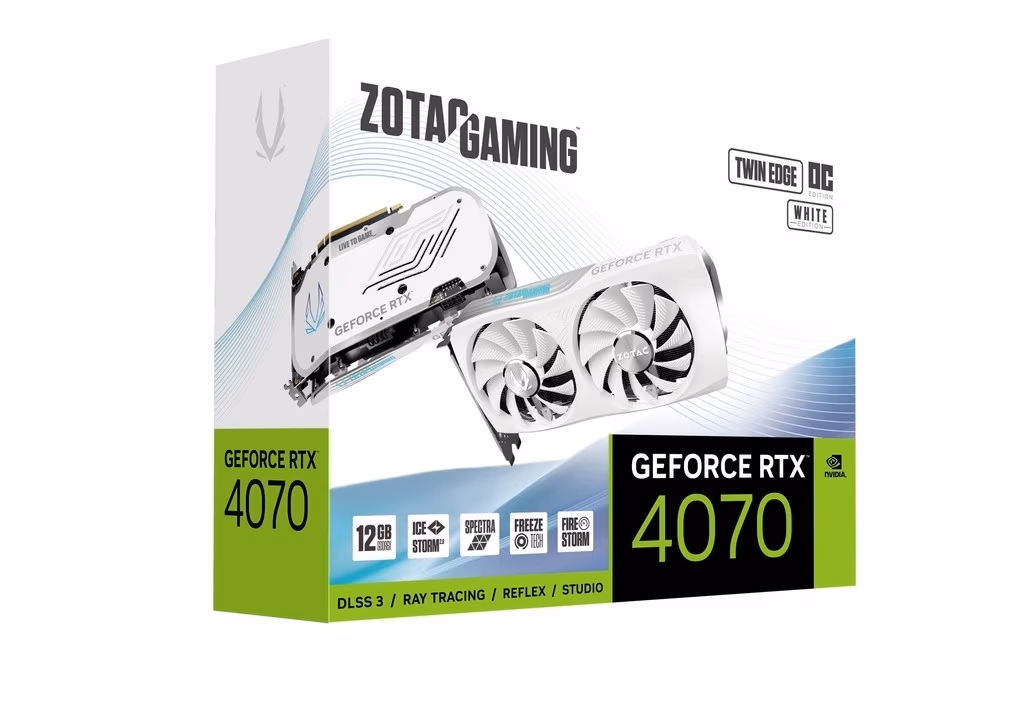 Видеокарта ZOTAC GeForce RTX 4070 Twin Edge OC / 12GB / GDDR6X / 192bit