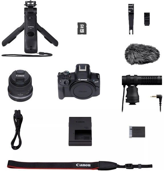 Безерккальная камера Canon EOS R50 18-45 Content Creator Kit (камера+объектив+микрофон+штатив+карта памяти) (5811C036) photo 15