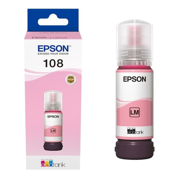 Epson 108 EcoTank Light Magenta ink bottle 70ml, 7200p. for EcoTank L8050 & L18050. photo 1