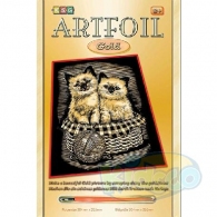 Sequin Art SQ0602 Artfoil - Gold Kittens thumbnav 1