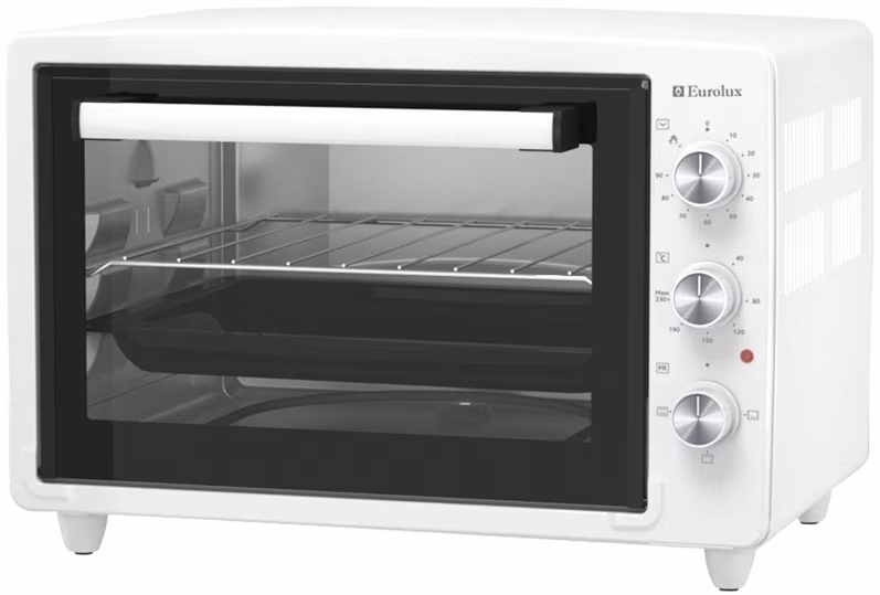 Cuptor electric Eurolux MOEM34B, 34 l, 1300 W, Alb 