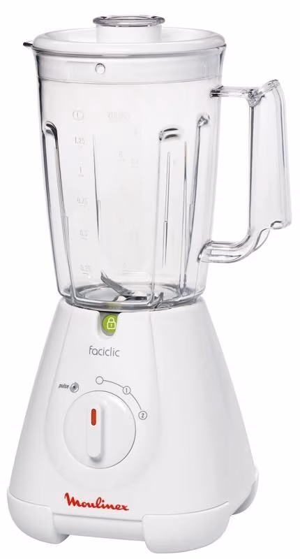 Blender Moulinex LM30014E, 1500 ml, 2 trepte viteza, Alb 