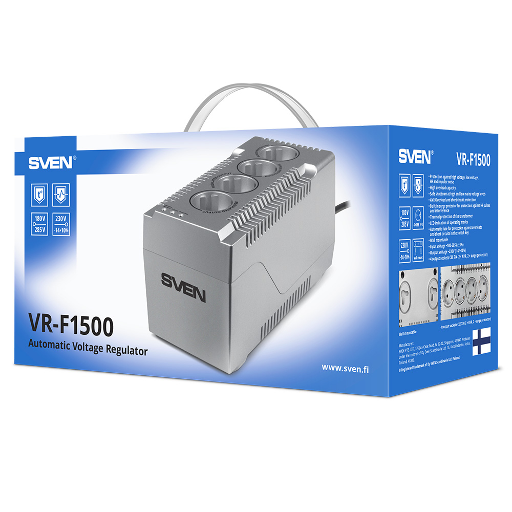 Stabilizator de tensiune Sven VRF1500500W4P photo 7