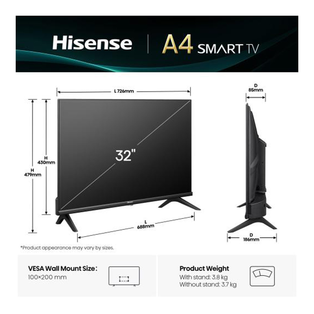 Televizor Hisense 32A4Q / 32" / LED / HD ready photo 8